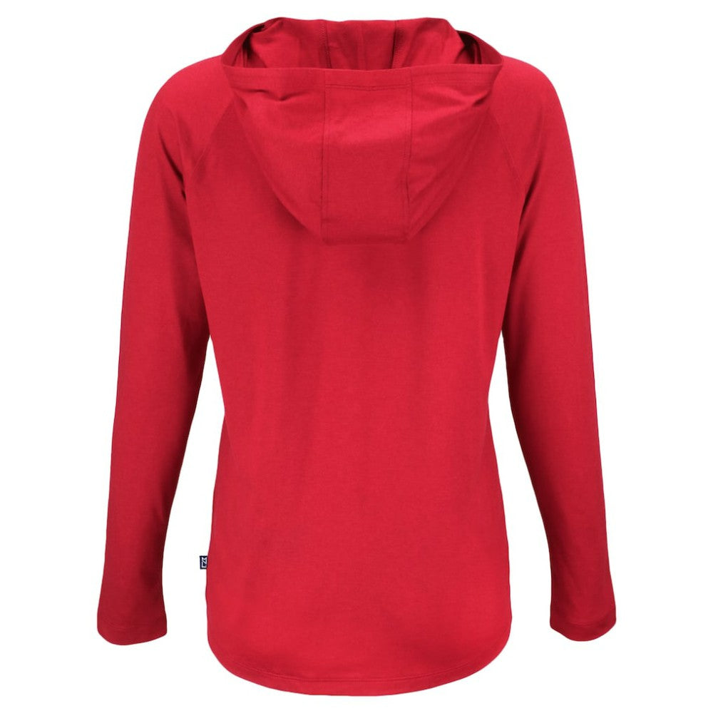 Chicago Cubs Cutter & Buck Women's Stars And Stripes Coastline Epic Comfort Eco Recycled Hoodie Raglan Long Sleeve T-Shirt Red
