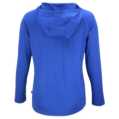 Atlanta Braves Cutter & Buck Women's  Coastline Epic Comfort Eco Recycled Hoodie Raglan Long Sleeve T-Shirt Royal