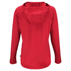 Minnesota Twins Cutter & Buck Women's  Coastline Epic Comfort Eco Recycled Hoodie Raglan Long Sleeve T-Shirt Red