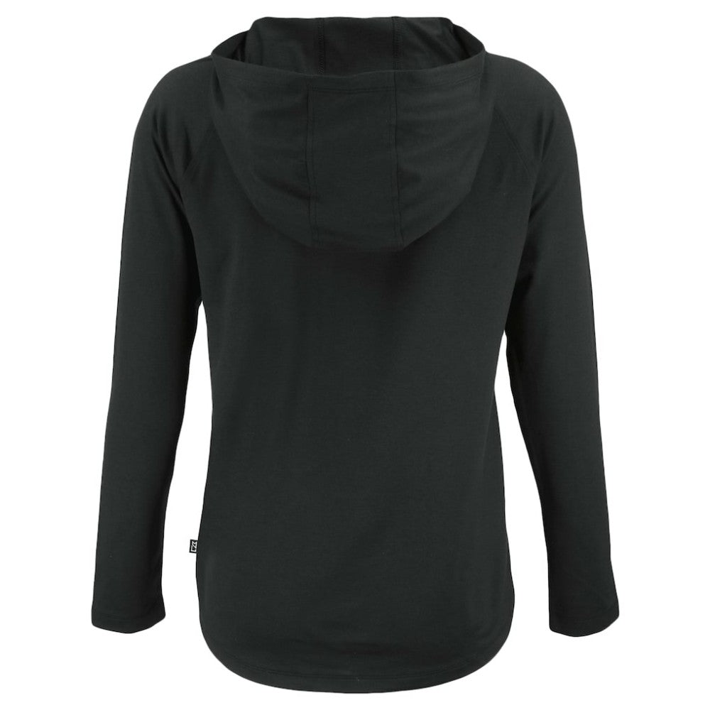 San Diego Padres Cutter & Buck Women's City Connect Coastline Epic Comfort Eco Recycled Hoodie Raglan Long Sleeve T-Shirt Black