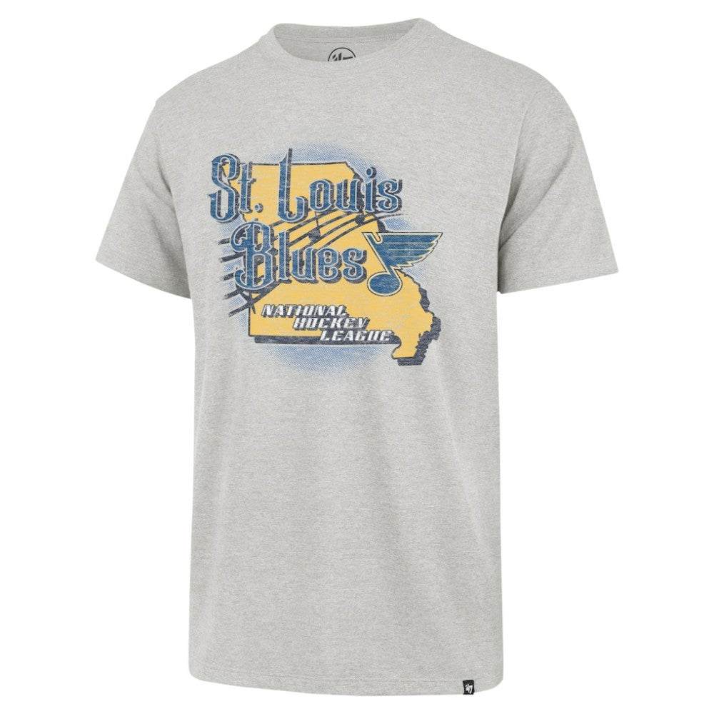 St. Louis Blues '47 Regional Localized Franklin T-Shirt Gray