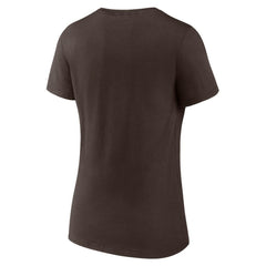 San Diego Padres Women's Local V-Neck T-Shirt Brown