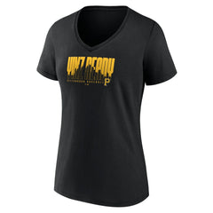 Pittsburgh Pirates Women's Yinz Ready V-Neck T-Shirt Black
