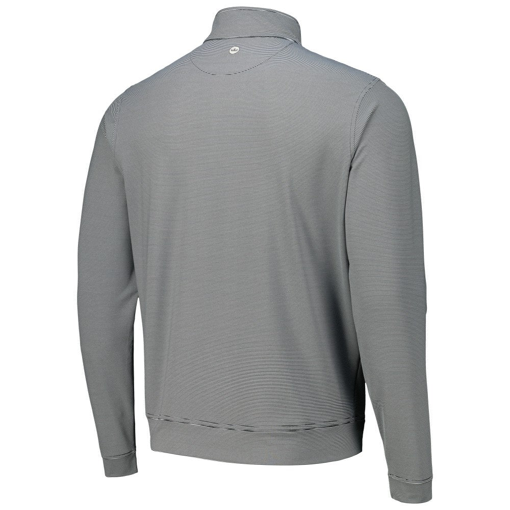 Cincinnati Reds Peter Millar Perth Sugar Stripe Performance Quarter-Zip Top Black