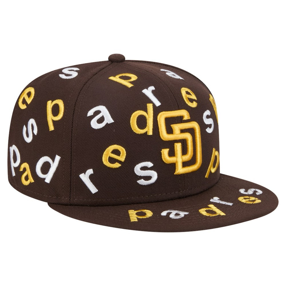 San Diego Padres Team Confetti 59FIFTY Fitted Hat Brown | New Era