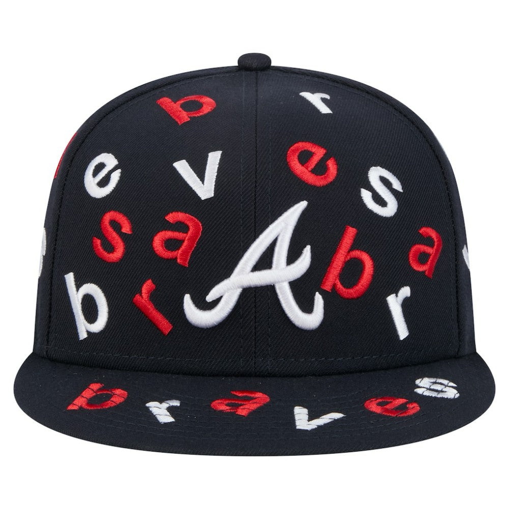Atlanta Braves Team Confetti 59FIFTY Fitted Hat Navy | New Era