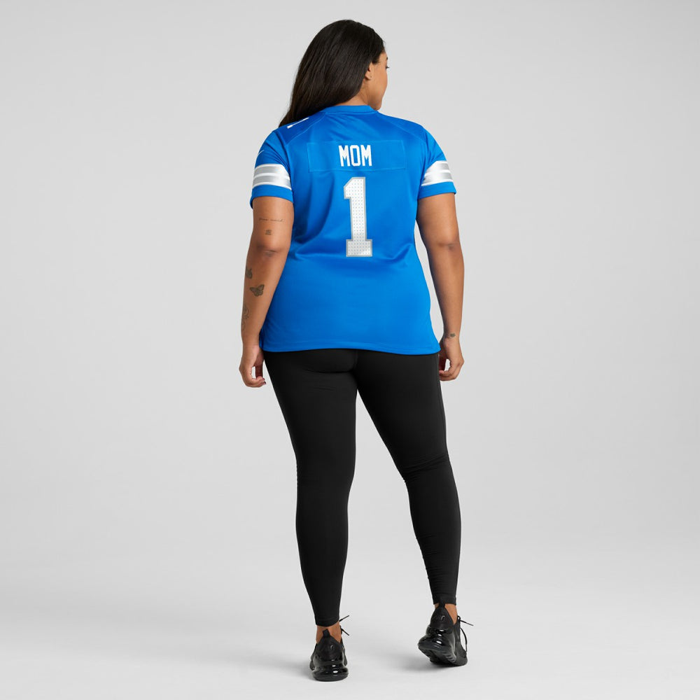 Number 1 Mom Detroit Lions Game Jersey - Blue