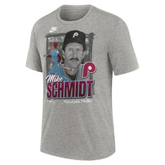 Mike Schmidt Philadelphia Phillies Cooperstown Collection Player Local T-Shirt Heather Gray | Nike