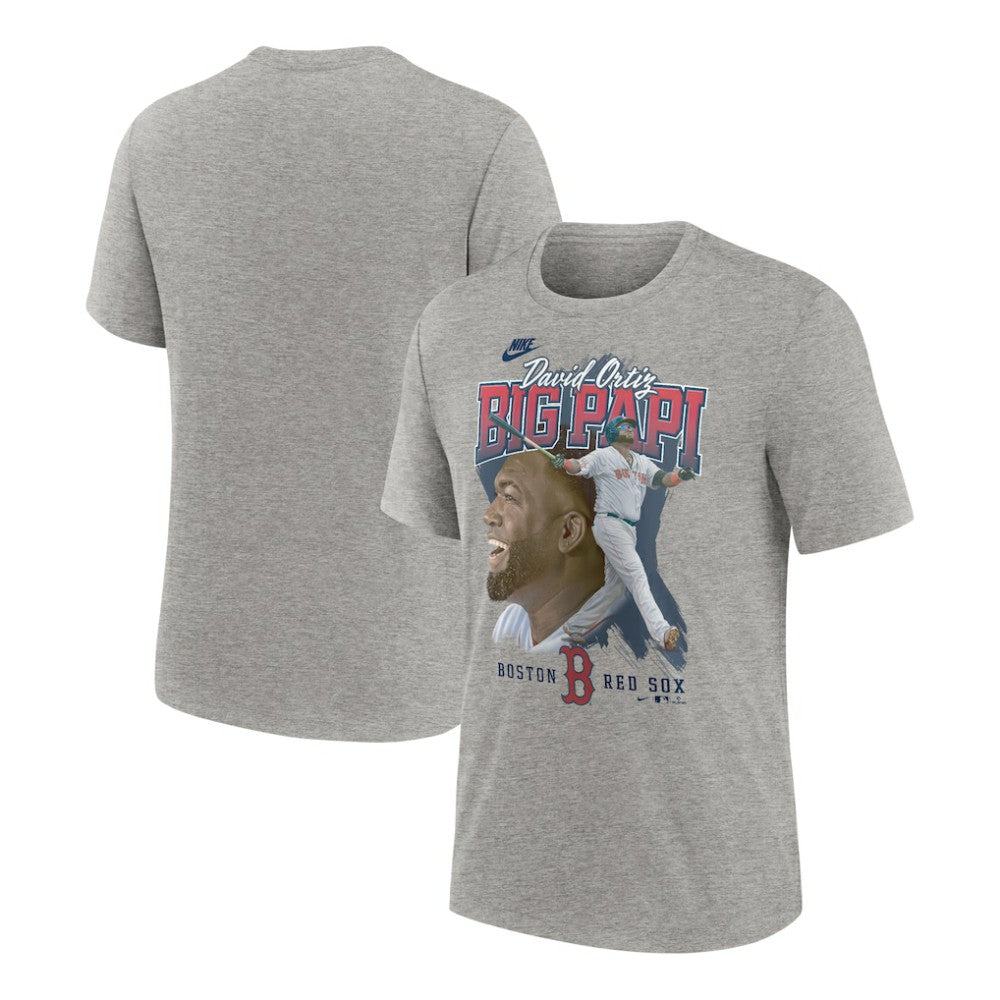 David Ortiz Boston Red Sox Cooperstown Collection Player Local T-Shirt Heather Gray | Nike