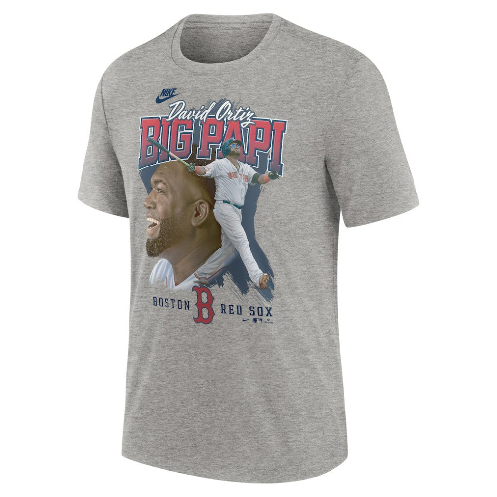 David Ortiz Boston Red Sox Cooperstown Collection Player Local T-Shirt Heather Gray | Nike