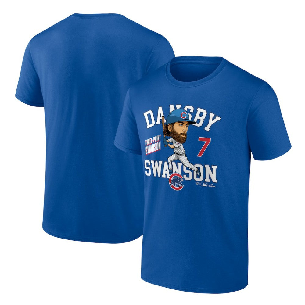 Dansby Swanson Chicago Cubs Hometown Caricature T-Shirt Royal