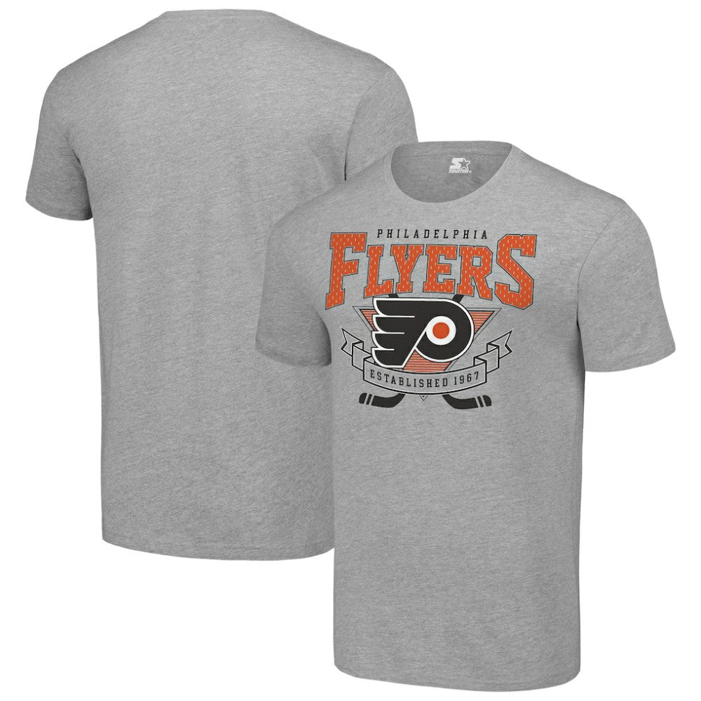 Philadelphia Flyers Starter Team Logo Graphic T-Shirt Heather Gray