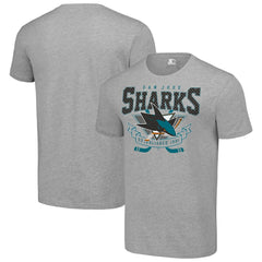 San Jose Sharks Starter Team Logo Graphic T-Shirt Heather Gray