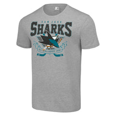 San Jose Sharks Starter Team Logo Graphic T-Shirt Heather Gray