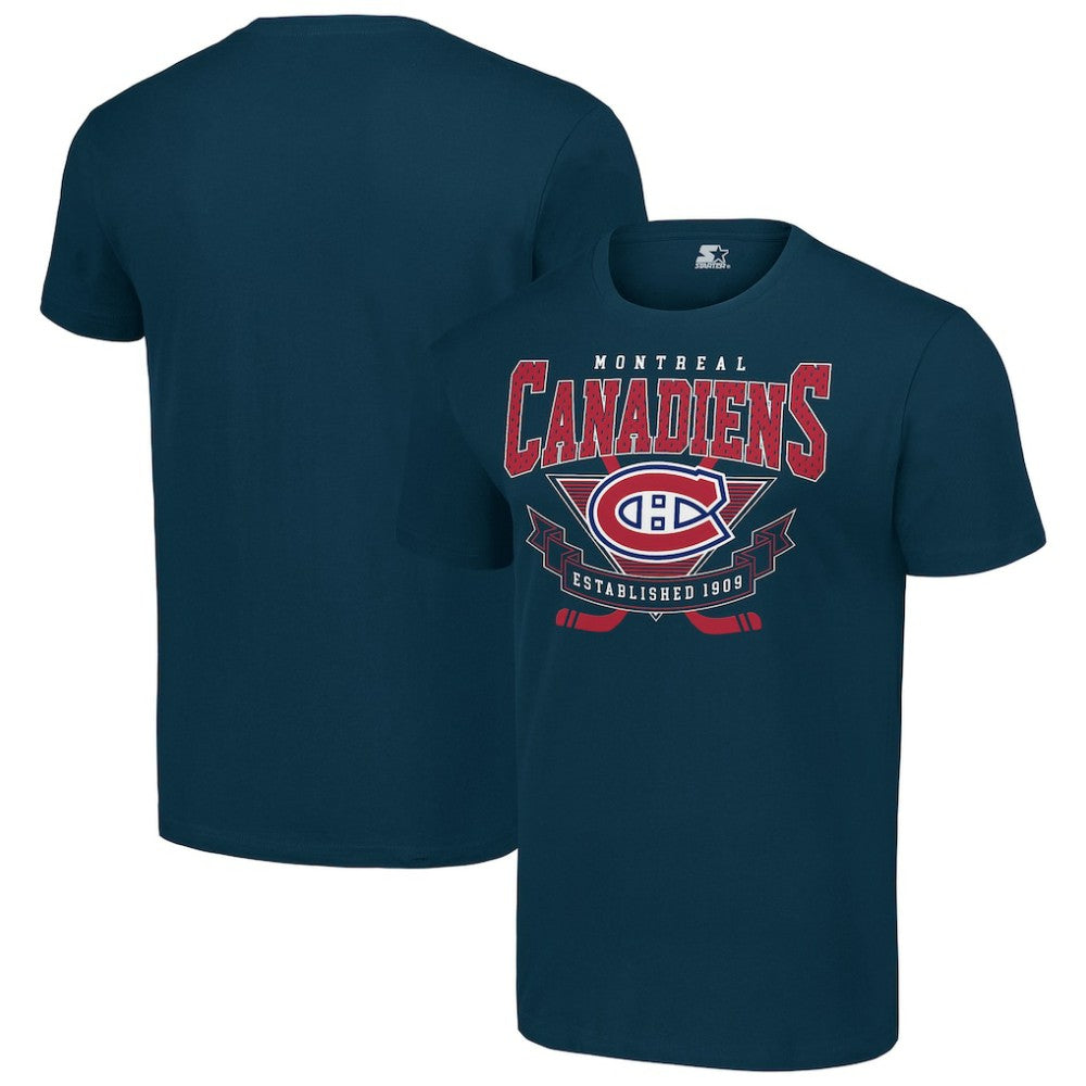 Montreal Canadiens Starter Team Logo Graphic T-Shirt Navy