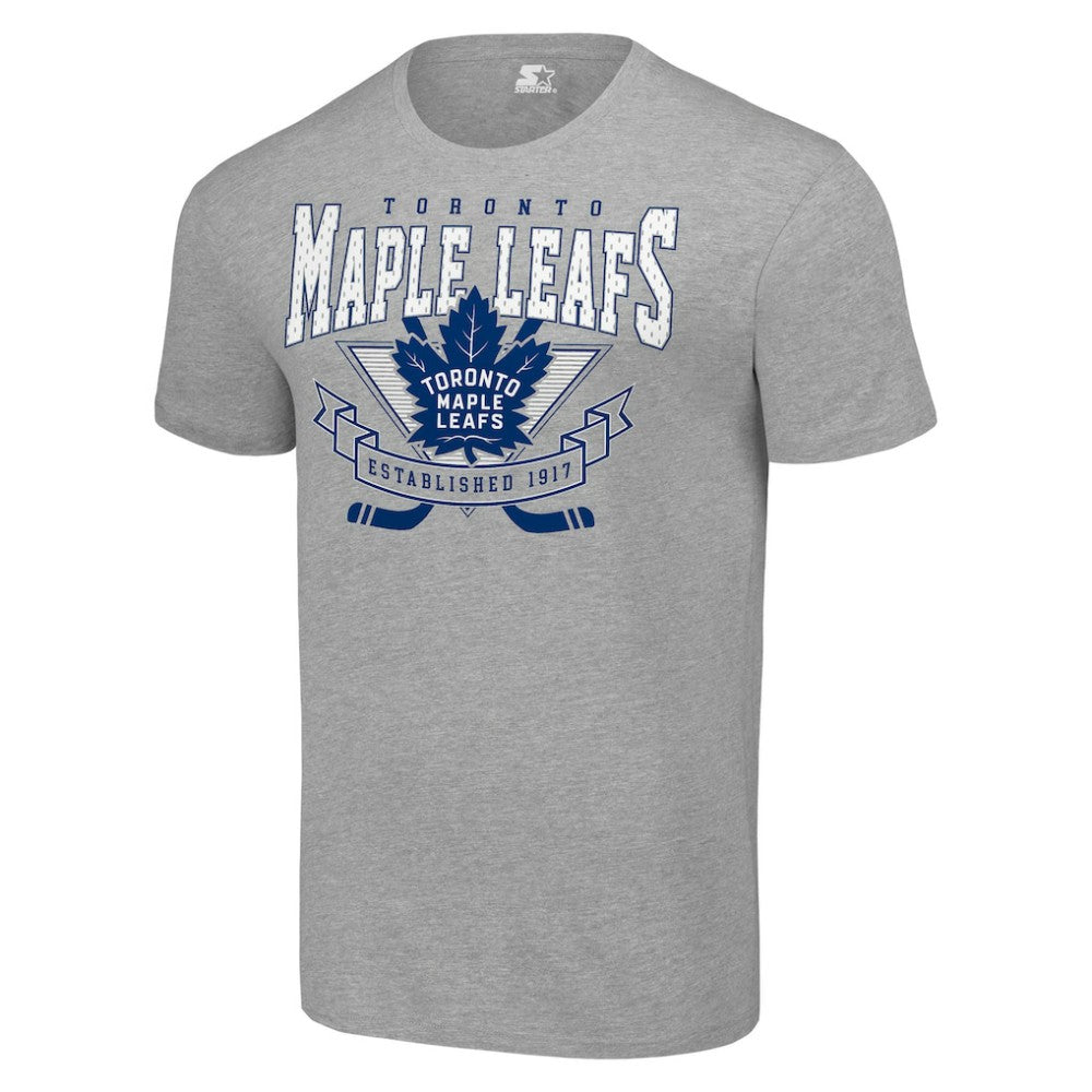 Toronto Maple Leafs Starter Team Logo Graphic T-Shirt Heather Gray