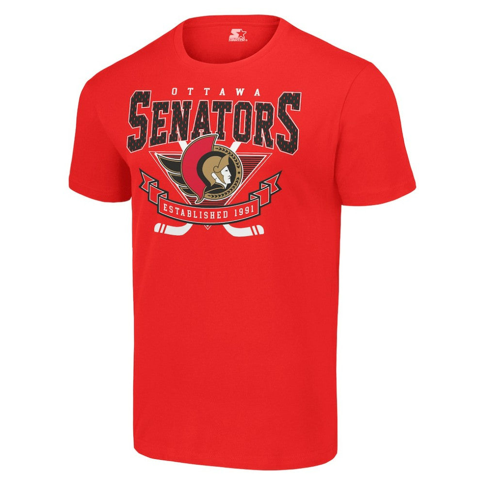 Ottawa Senators Starter Team Logo Graphic T-Shirt Red