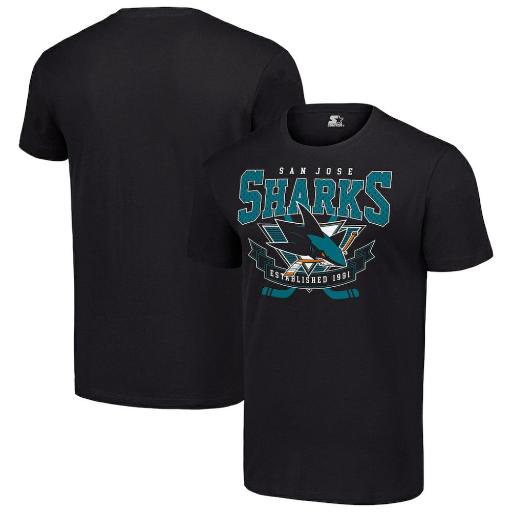 San Jose Sharks Starter Team Logo Graphic T-Shirt Black