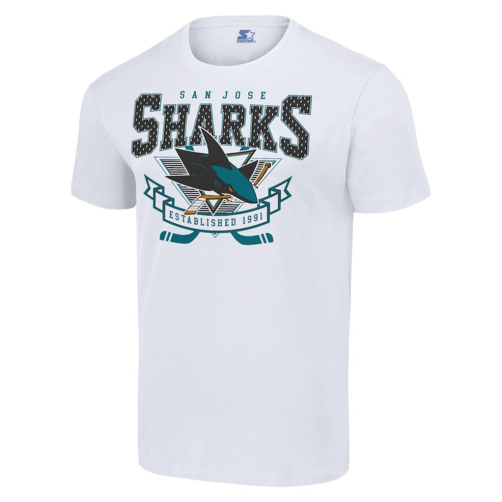 San Jose Sharks Starter Team Logo Graphic T-Shirt White