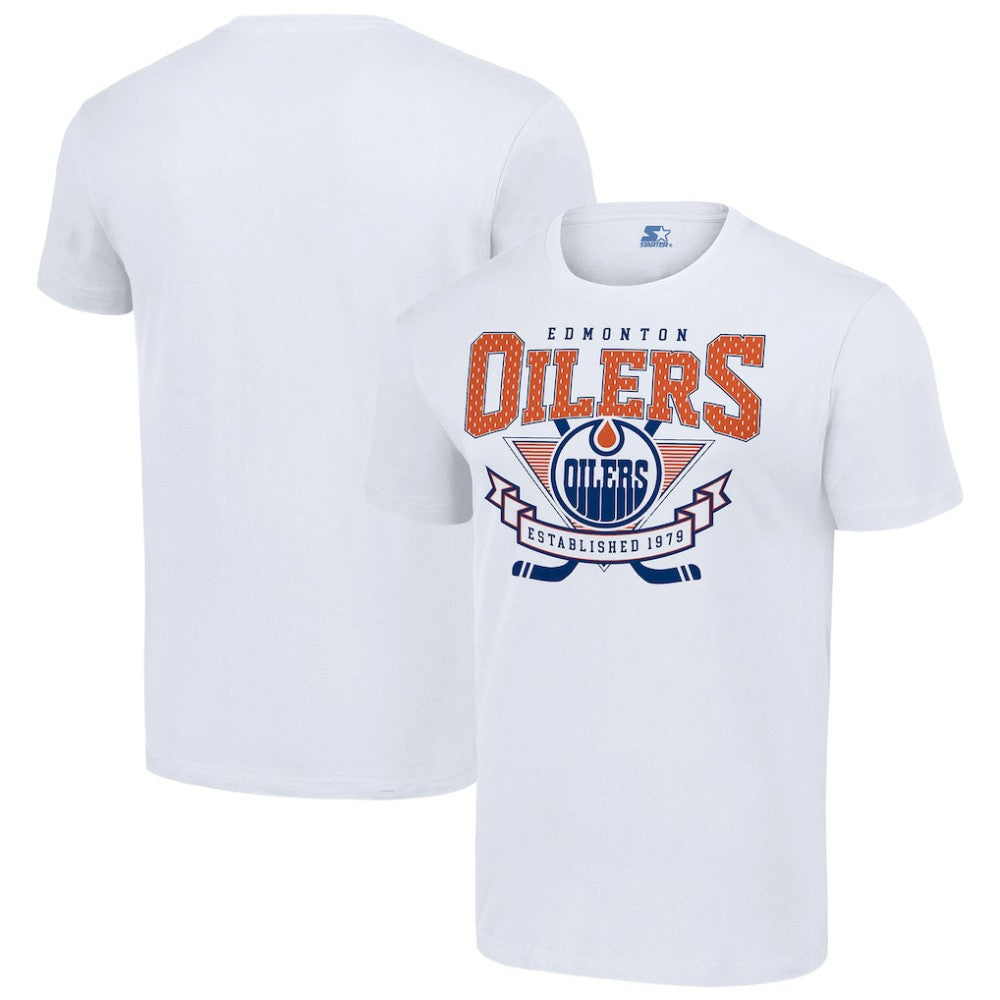 Edmonton Oilers Starter Team Logo Graphic T-Shirt White