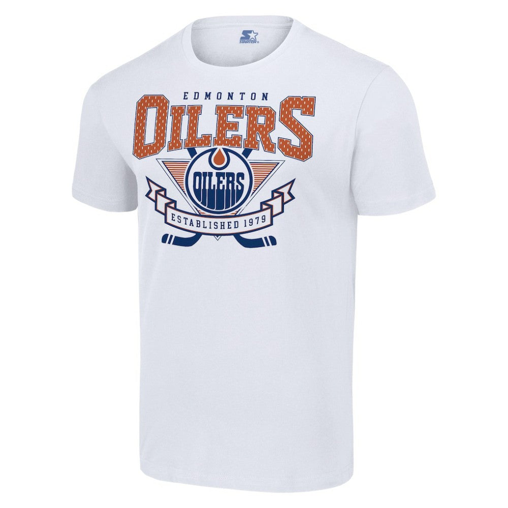 Edmonton Oilers Starter Team Logo Graphic T-Shirt White