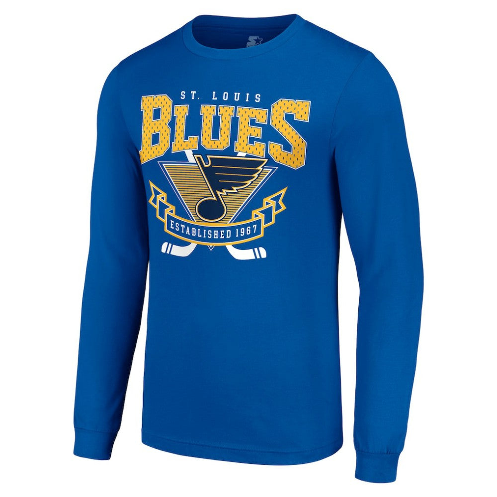 St. Louis Blues Starter Team Logo Graphic Long Sleeve T-Shirt Blue