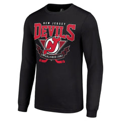 New Jersey Devils Starter Team Logo Graphic Long Sleeve T-Shirt Black