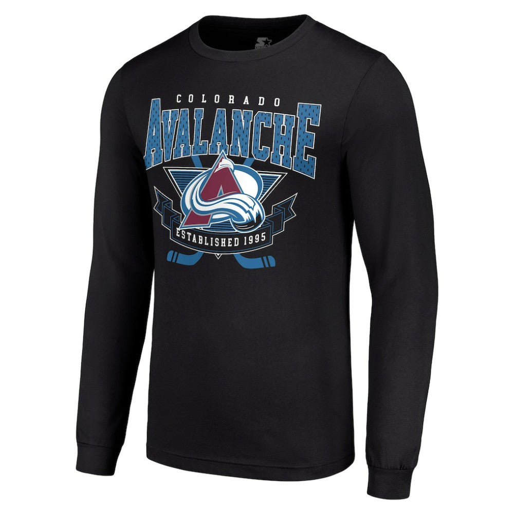 Colorado Avalanche Starter Team Logo Graphic Long Sleeve T-Shirt Black