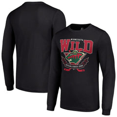 Minnesota Wild Starter Team Logo Graphic Long Sleeve T-Shirt Black