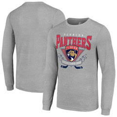 Florida Panthers Starter '80s Inspired Team Logo Long Sleeve T-Shirt Heather Gray