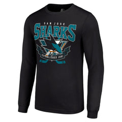 San Jose Sharks Starter Team Logo Graphic Long Sleeve T-Shirt Black