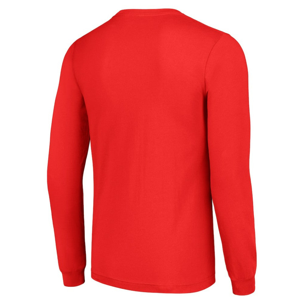 Detroit Red Wings Starter Team Logo Graphic Long Sleeve T-Shirt Red