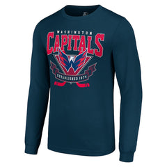 Washington Capitals Starter Team Logo Graphic Long Sleeve T-Shirt Navy
