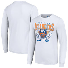 New York Islanders Starter Team Logo Graphic Long Sleeve T-Shirt White