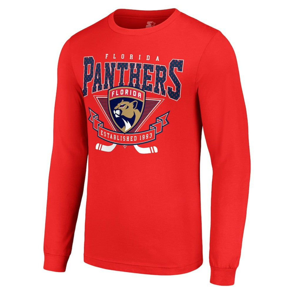 Florida Panthers Starter Team Logo Graphic Long Sleeve T-Shirt Red
