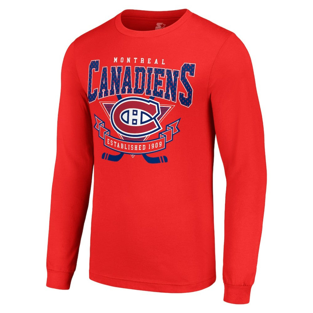 Montreal Canadiens Starter Team Logo Graphic Long Sleeve T-Shirt Red