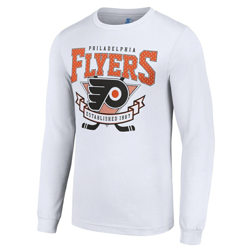 Philadelphia Flyers Starter Team Logo Graphic Long Sleeve T-Shirt White