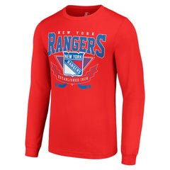 New York Rangers Starter Team Logo Graphic Long Sleeve T-Shirt Red