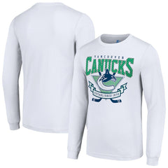 Vancouver Canucks Starter Team Logo Graphic Long Sleeve T-Shirt White