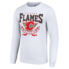 Calgary Flames Starter Team Logo Graphic Long Sleeve T-Shirt White