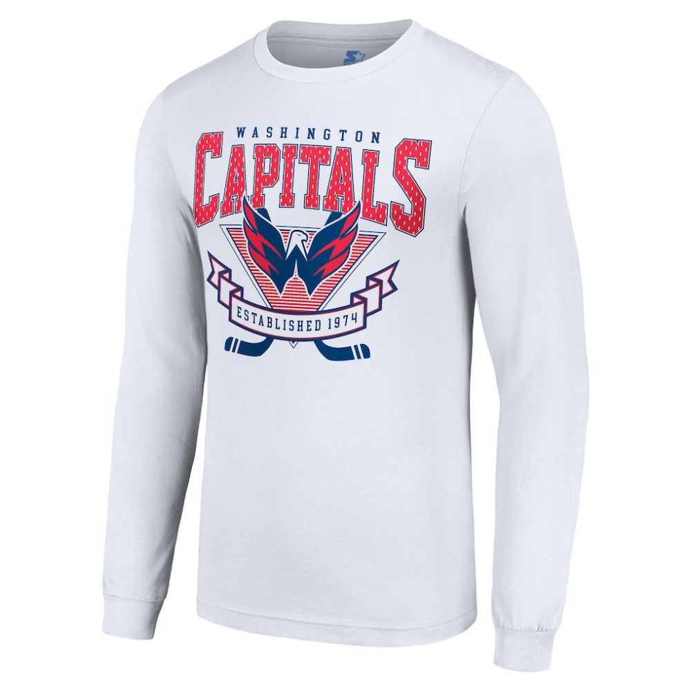 Washington Capitals Starter Team Logo Graphic Long Sleeve T-Shirt White