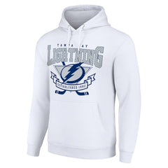 Tampa Bay Lightning Starter Team Logo Graphic Fleece Tri-Blend Pullover Hoodie White
