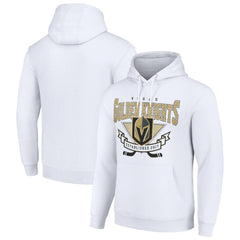 Vegas Golden Knights Starter Team Logo Graphic Fleece Tri-Blend Pullover Hoodie White