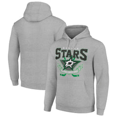 Dallas Stars Starter Team Logo Graphic Fleece Tri-Blend Pullover Hoodie Heather Gray