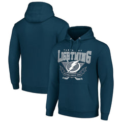 Tampa Bay Lightning Starter Team Logo Graphic Fleece Tri-Blend Pullover Hoodie Navy