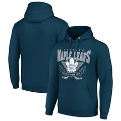 Toronto Maple Leafs Starter Team Logo Graphic Fleece Tri-Blend Pullover Hoodie Navy