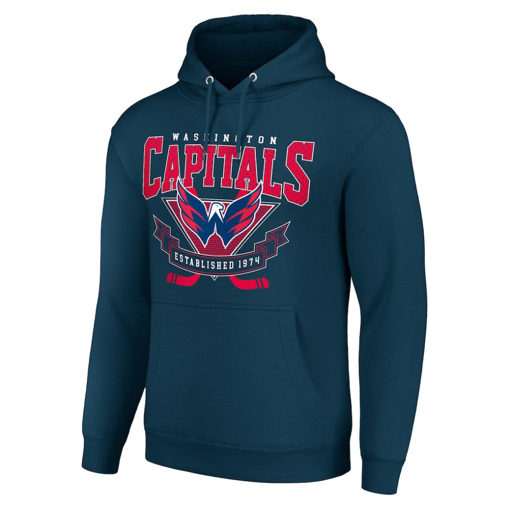 Washington Capitals Starter Team Logo Graphic Fleece Tri-Blend Pullover Hoodie Navy