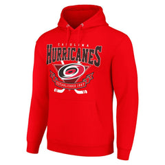Carolina Hurricanes Starter Team Logo Graphic Fleece Tri-Blend Pullover Hoodie Red