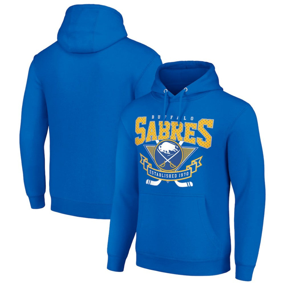 Buffalo Sabres Starter Team Logo Graphic Fleece Tri-Blend Pullover Hoodie Royal