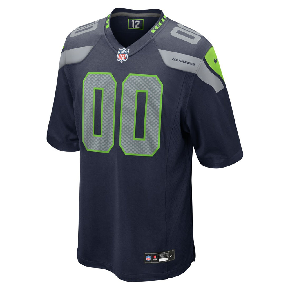 Seattle Seahawks Custom Game Jersey - College Navy